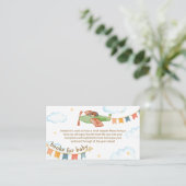 It's A Boy Bear Airplane Books For Baby Shower  エンクロージャーカード (スタンド正面)