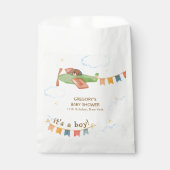 It's A Boy Bear Airplane Sky Baby Shower  フェイバーバッグ (正面)