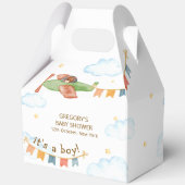 It's A Boy Bear Airplane Sky Baby Shower フェイバーボックス (裏面)
