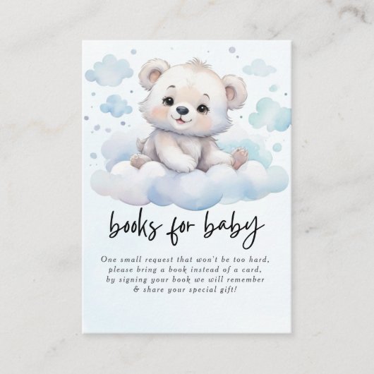 It's a boy bearly wait woodland baby bear shower  エンクロージャーカード (正面)