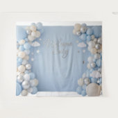 It's a Boy Blue Baby Balloon Arch Backdrop  タペストリー (正面(横))