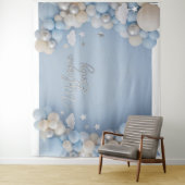 It's a Boy Blue Baby Balloon Arch Backdrop  タペストリー (インサイチュ)