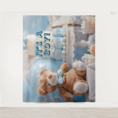 It's a Boy Blue Baby Shower Wall Backdrop Banner タペストリー (正面)