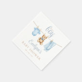 Its A Boy Blue Clothesline Baby Shower スタンダードカクテルナプキン (角)