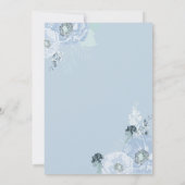 It's A Boy Blue Floral Baby Shower  招待状 (裏面)