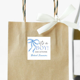 It's a Boy Blue ribbon スクエアシール