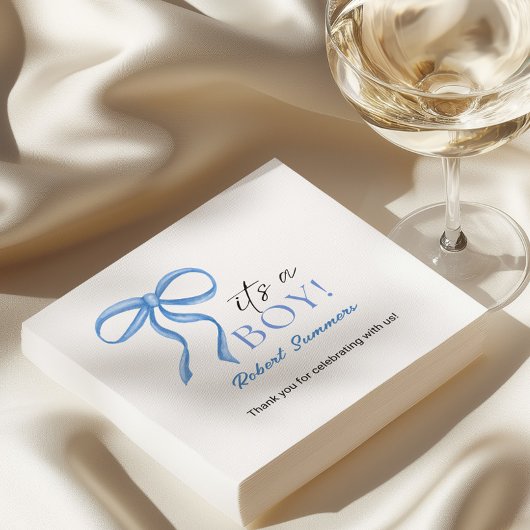It's a Boy Blue Ribbon スタンダードカクテルナプキン