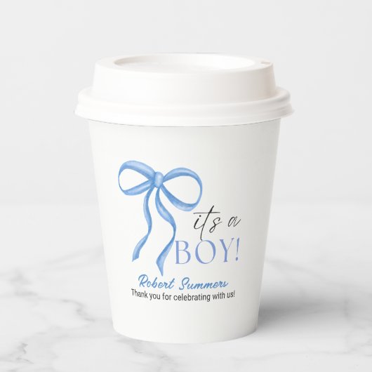 It's a Boy Blue Ribbon 紙コップ (正面)