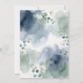 Its a Boy Celebration Navy Blue Balloon Baby Showe 招待状 (裏面)