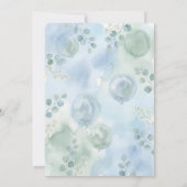 Its a Boy Celebration Navy Blue Balloon Baby Showe 招待状 (裏面)