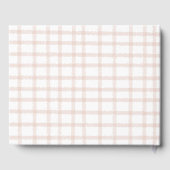 It's a Boy! Cute Brown Gingham Baby Shower ゲストブック (裏面)