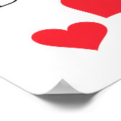 It's A Boy! - Cute Red Hearts Custom Baby Shower ポスター (角)