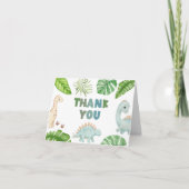 It's a Boy Dinosaur Baby Shower  サンキューカード (正面)