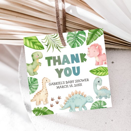 It's a Boy Dinosaur Baby Shower  フェイバータグ