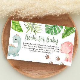 It's a Boy Dinosaur Baby Shower Books for Baby エンクロージャーカード