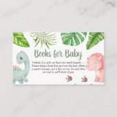 It's a Boy Dinosaur Baby Shower Books for Baby エンクロージャーカード (正面)