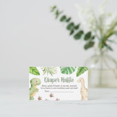 It's a Boy Dinosaur Baby Shower Diaper Raffle エンクロージャーカード (スタンド正面)