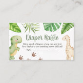 It's a Boy Dinosaur Baby Shower Diaper Raffle エンクロージャーカード (正面)