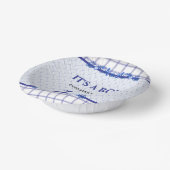 It's A Boy Elegant Blue Baby Shower ペーパーボウル (傾斜あり)