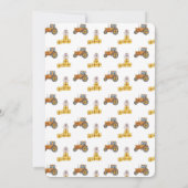 It's A Boy Framer Tractor Baby Shower 招待状 (裏面)