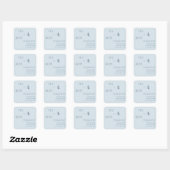 It's A Boy! Minimalism Pastel Blue Baby Shower スクエアシール (シート)