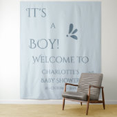 It's A Boy! Minimalism Pastel Blue Baby Shower タペストリー (インサイチュ)