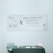 It's A Boy! Minimalism Pastel Blue Baby Shower 横断幕 (トレードショー)
