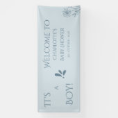 It's A Boy! Minimalism Pastel Blue Baby Shower 横断幕 (縦)