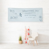 It's A Boy! Minimalism Pastel Blue Baby Shower 横断幕 (インサイチュ)