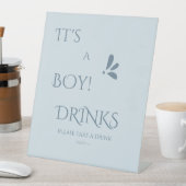 It's A Boy! Minimalism Pastel Blue Drinks 台座サイン (インサイチュ)