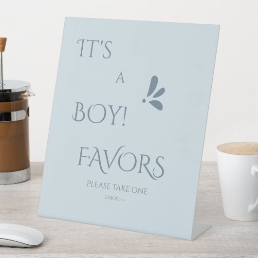 It's A Boy! Minimalism Pastel Blue Favors 台座サイン (インサイチュ)