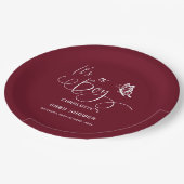 It's A Boy Modern Minimal Butterfly Baby Shower ペーパープレート (アングル)