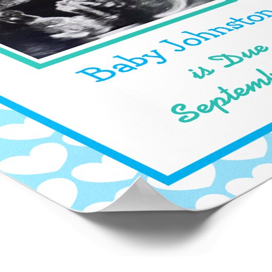 It's a Boy, Pregnancy Announcement Ultrasound Pic ポスター (角)