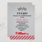 It's a Boy Rach Car Baby Shawer招待状 招待状 (正面/裏面)