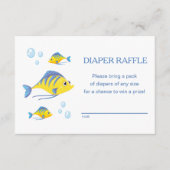 It's a Boy Under the Sea Baby Shower Diaper Raffle エンクロージャーカード (正面)