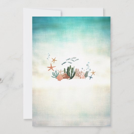 It's A Boy Under The Sea Baby Shower Invitation 招待状 (裏面)