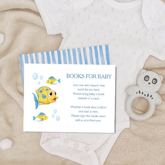 It's a Boy Under the Sea Books for Baby Shower エンクロージャーカード