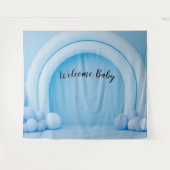 It's a Boy Welcome Baby Balloon Arch Backdrop  タペストリー (正面(横))