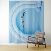It's a Boy Welcome Baby Balloon Arch Backdrop  タペストリー (インサイチュ)