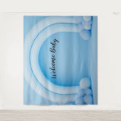 It's a Boy Welcome Baby Balloon Arch Backdrop  タペストリー (正面)