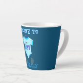Its A Boys Baby Showerパーティーニュースベビーギフトパパ カフェラテマグ (右アングル)