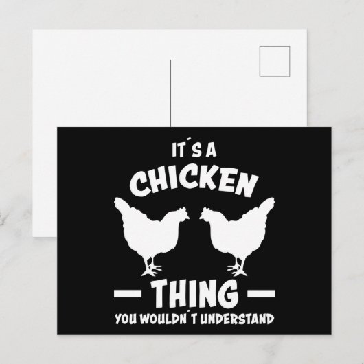 I'ts A Chicken Thing Design Funny Farmer Gift ポストカード (正面/裏面)