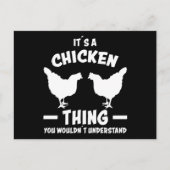 I'ts A Chicken Thing Design Funny Farmer Gift ポストカード (正面)