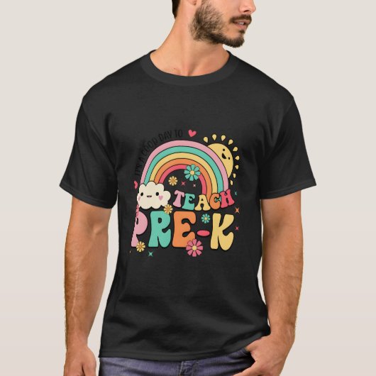 It'S A Day To Teach Pre-K Rainbow Tシャツ (正面)
