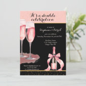 It's a Double Celebration Black Champagne Birthday 招待状 (スタンド正面)