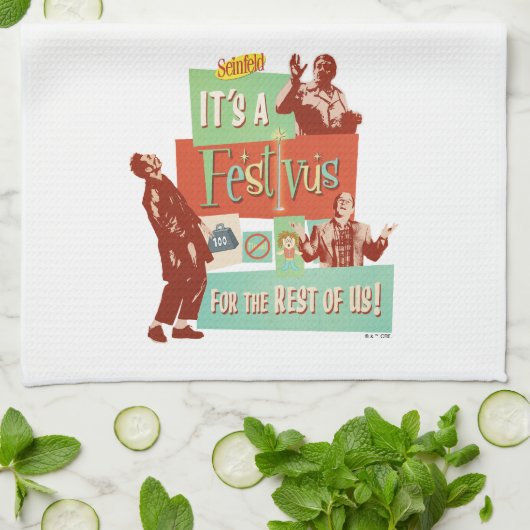 It's a Festivus for the Rest of Us キッチンタオル (折り畳み)