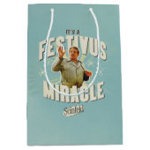 It's a Festivus Miracle ミディアムペーパーバッグ (正面)
