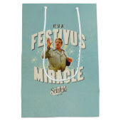 It's a Festivus Miracle ミディアムペーパーバッグ (裏面)
