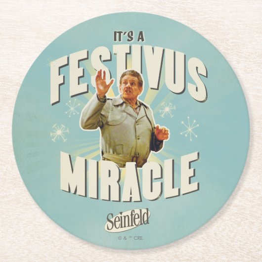 It's a Festivus Miracle ラウンドペーパーコースター (正面)