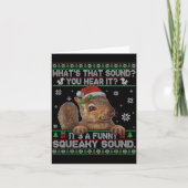 It's A Funny Squeaky Sound Christmas Squirrel Swea カード (正面)